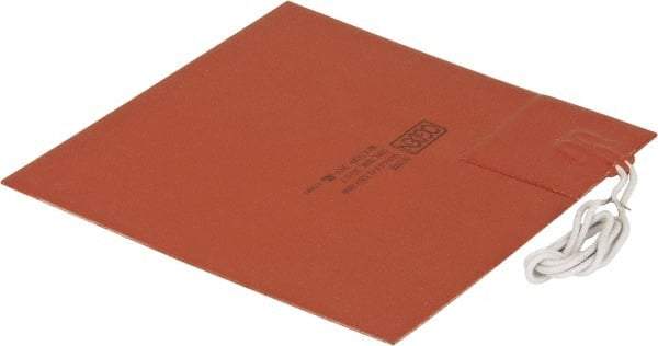 Made in USA - 6" Long x 6" Wide, Square, Silicon Rubber, Standard Heat Blanket - 120 Volt, Adhesive Back, Use with Metal Containers - Americas Tooling