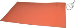 Value Collection - 18" Long x 12" Wide, Rectangular, Silicon Rubber, Standard Heat Blanket - 120 Volt, Adhesive Back, Use with Metal Containers - Americas Tooling