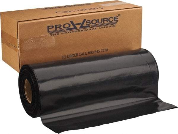 PRO-SOURCE - 56 Gal Capacity, 3 mil Thick, Contractor Trash Bags - Low-Density Polyethylene (LDPE), Perforated, Recycled Content, 43" Wide x 47" High, Black - Americas Tooling