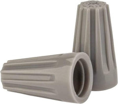 Ideal - 2, 22 to 2, 16 AWG, 300 Volt, Flame Retardant, Standard Twist on Wire Connector - Gray, 221°F - Americas Tooling