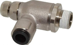 Legris - 3/8" Tube OD x 3/8" NPT Metal Flow Control Regulator - 0 to 145 psi & Treated Brass Material - Americas Tooling