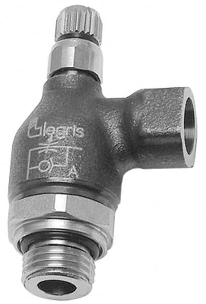 Legris - 1/4" BSPP Metal Threaded Flow Control Regulator - 0 to 145 psi, Treated Brass Material & Buna Nitrile O-Ring - Americas Tooling