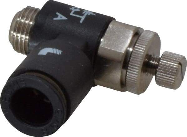 Legris - 8mm Tube OD x 1/8" BSPP Miniature Flow Control Regulator - 0 to 145 psi & Nylon Material - Americas Tooling