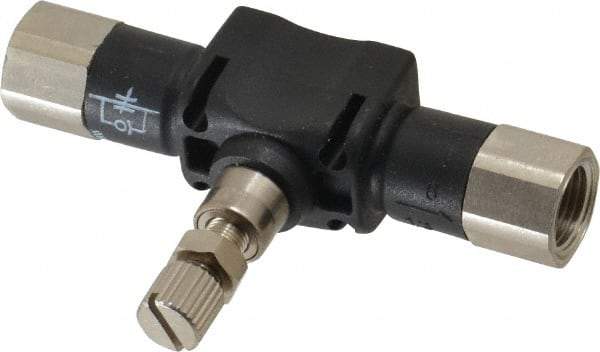 Legris - 1/8" NPT Threaded In-Line Flow Control Valve - 0 to 145 psi & Nylon Material - Americas Tooling