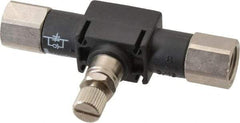 Legris - 1/4" NPT Threaded In-Line Flow Control Valve - 0 to 145 psi & Nylon Material - Americas Tooling