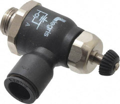 Legris - 10mm Tube OD x 1/4 Male BSPP Compact Meter Out Flow Control Valve - 14.5 to 145 psi, Nylon - Americas Tooling