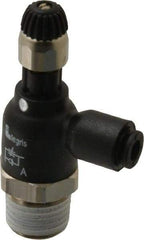 Legris - 5/32" Tube OD x 1/4 Male NPT Compact Meter Out Flow Control Valve - 14.5 to 145 psi, Nylon - Americas Tooling