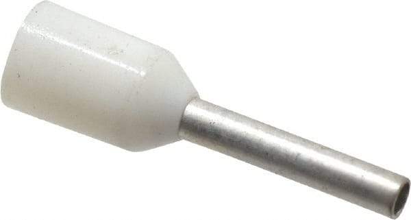 ACI - 20 AWG, Partially Insulated, Crimp Electrical Wire Ferrule - 8mm Long x 1-1/2mm Diameter Pin, 14.4mm Overall Length - Americas Tooling