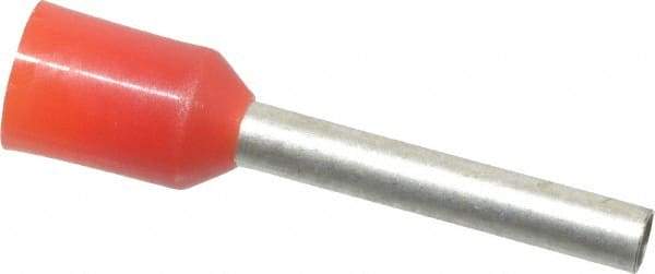 ACI - 16 AWG, Partially Insulated, Crimp Electrical Wire Ferrule - 12mm Long x 2mm Diameter Pin, 18.4mm Overall Length - Americas Tooling