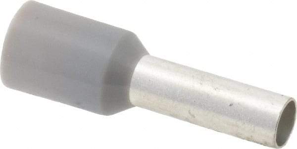 ACI - 12 AWG, Partially Insulated, Crimp Electrical Wire Ferrule - 10mm Long x 3.2mm Diameter Pin, 17-1/2mm Overall Length - Americas Tooling