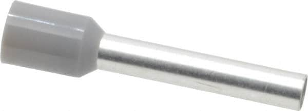 ACI - 12 AWG, Partially Insulated, Crimp Electrical Wire Ferrule - 18mm Long x 3.2mm Diameter Pin, 25-1/2mm Overall Length - Americas Tooling