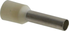 ACI - 8 AWG, Partially Insulated, Crimp Electrical Wire Ferrule - 18mm Long x 4.9mm Diameter Pin, 27-1/2mm Overall Length - Americas Tooling