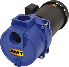 American Machine & Tool - 230/460 Volt, 8/4 Amp, 3 Phase, 3 HP, Self Priming Sewage Trash Pump - 56J Frame, 2 Inch Inlet, TEFC Motor, Cast Iron Housing, Stainless Steel Impeller, Buna N Seal - Americas Tooling