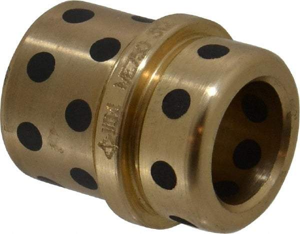 Dayton Lamina - 3/4" ID, 1-1/2" OAL, Die & Mold Shoulder Ejector Bushing - Press-Fit, Self-Lubricating, 1.1255" Body Diam, 1.302" Collar OD, 1" Above Collar, 1/2" Under Collar - Americas Tooling