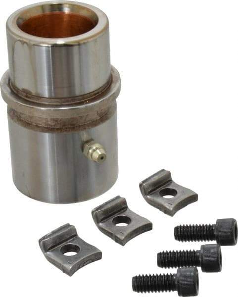 Dayton Lamina - 1-1/4" ID x 3-1/8" OAL, Steel, Bronze Plated Die & Mold Shoulder Bushing - Shoulder, 1.94" Bottom OD, 1-3/4" Top OD, 2.095" Collar OD, 2" Under Collar, 1-1/8" Above Collar - Americas Tooling