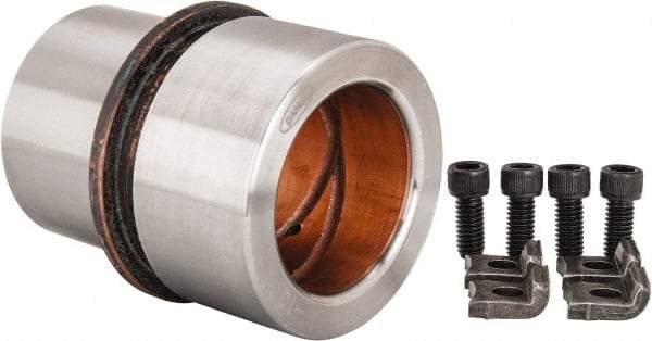 Dayton Lamina - 2" ID x 3-5/8" OAL, Steel, Bronze Plated Die & Mold Shoulder Bushing - Shoulder, 2.909" Bottom OD, 2-1/2" Top OD, 3.064" Collar OD, 2" Under Collar, 1-5/8" Above Collar - Americas Tooling