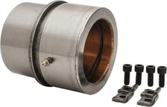 Dayton Lamina - 3" ID x 4-3/8" OAL, Steel, Bronze Plated Die & Mold Shoulder Bushing - Shoulder, 4.19" Bottom OD, 3-3/4" Top OD, 4.283" Collar OD, 2-1/2" Under Collar, 1-7/8" Above Collar - Americas Tooling