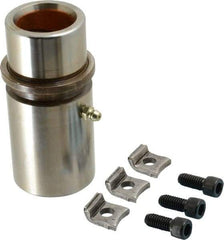 Dayton Lamina - 1-1/4" ID x 4-1/8" OAL, Steel, Bronze Plated Die & Mold Shoulder Bushing - Extra Long Shoulder, 1.94" Bottom OD, 1-3/4" Top OD, 2.095" Collar OD, 3" Under Collar, 1-1/8" Above Collar - Americas Tooling