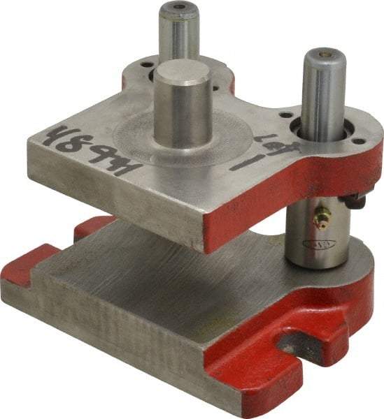 Anchor Danly - 5" Guide Post Length, 1" Die Holder Thickness, 5" Radius, Kick Press Semi Steel Die Set - 6" Overall Width x 4-11/16" Overall Depth - Americas Tooling