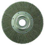 12 in. Diameter - 2 Arbor Hole - Crimped Steel Wire Straight Wheel - Americas Tooling