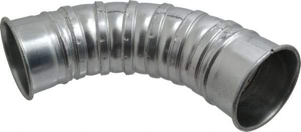 Made in USA - 4" ID Galvanized Duct Fitting - 7.32" Long, 24 Gage - Americas Tooling