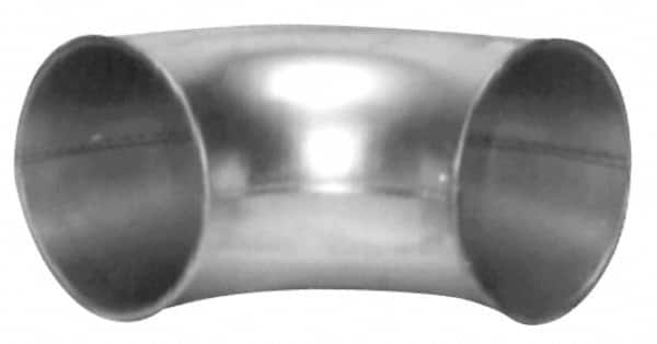 Made in USA - 4" ID Galvanized Duct 45° Elbow - 6.22" Long, 22 Gage - Americas Tooling