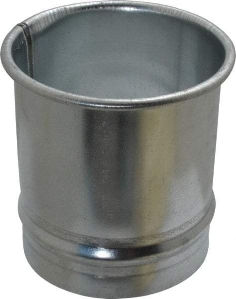 Made in USA - 4" ID Galvanized Duct Hose Adapter - 4" Long, 24 Gage - Americas Tooling