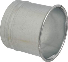 Made in USA - 5" ID Galvanized Duct Hose Adapter - 4" Long, 24 Gage - Americas Tooling