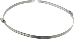 Made in USA - 8-1/2" ID Stainless Steel Duct Hose Clamp - 1/2" Long - Americas Tooling