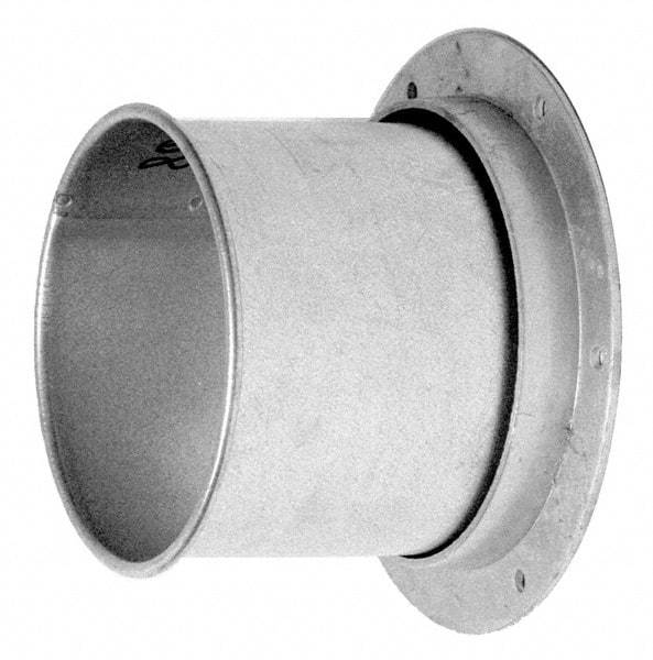 Made in USA - 8" ID Galvanized Duct Flange Adapter - 5" Long, 24 Gage - Americas Tooling