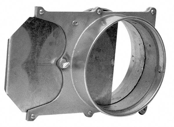 Made in USA - 8" ID Galvanized Duct Blast Gate - 11.12" Long, 24 Gage - Americas Tooling