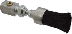 LDI Industries - 1" Width/Diam, PTF Thread Oil Reservoir Lubrication Brushes - 1-5/8" Bristle Length, 250°F, 3-5/8" Length Under Mounting Thread, Straight Shank - Americas Tooling