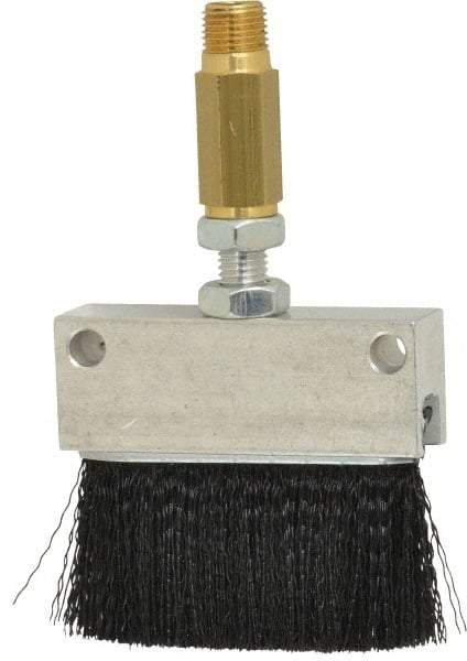 LDI Industries - 2-1/4" Long Brush, 2-1/4" Width/Diam, PTF Thread Oil Reservoir Lubrication Brushes - 1-5/32" Bristle Length, 250°F, 2-3/8" Length Under Mounting Thread, Straight Shank - Americas Tooling