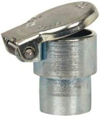 Gits - Steel, Zinc Plated, Shoulder Drive One Piece, Straight Oil Hole Cover - 0.503-0.505" Drive Diam, 1/2" Drive-In Hole Diam, 3/8" Drive Length, 13/16" Overall Height - Americas Tooling