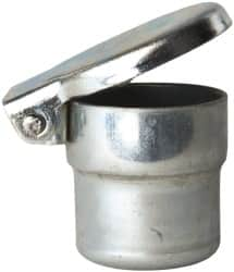 Gits - Steel, Zinc Plated, Shoulder Drive One Piece, Straight Oil Hole Cover - 0.878-0.880" Drive Diam, 7/8" Drive-In Hole Diam, 1/2" Drive Length, 1-1/16" Overall Height - Americas Tooling