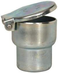 Gits - Steel, Zinc Plated, Shoulder Drive One Piece, Straight Oil Hole Cover - 1.253-1.255" Drive Diam, 1-1/4" Drive-In Hole Diam, 13/16" Drive Length, 1-11/16" Overall Height - Americas Tooling