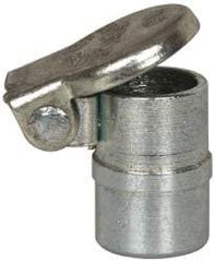 Gits - Steel, Zinc Plated, Beaded Drive One Piece, Straight Oil Hole Cover - 0.253-0.255" Drive Diam, 1/4" Drive-In Hole Diam, 5/32" Drive Length, 13/32" Overall Height - Americas Tooling