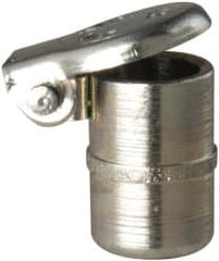 Gits - Steel, Zinc Plated, Beaded Drive One Piece, Straight Oil Hole Cover - 0.315-0.317" Drive Diam, 5/16" Drive-In Hole Diam, 7/32" Drive Length, 1/2" Overall Height - Americas Tooling