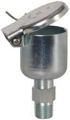 Gits - 11/32 Ounce Capacity, 1/8-27 Thread, Steel, Zinc Plated, Brazed Body Oil Cup - 1-29/32" High, 5/16" Thread Length, Gravity Feed - Americas Tooling