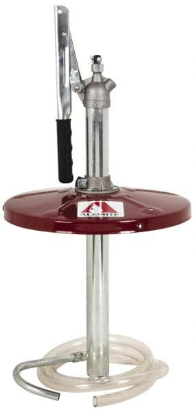 Alemite - Oil Lubrication 0.38 Strokes/oz Flow Steel, Aluminum & Stainless Steel Lever Hand Pump - For 25 to 35 Lb Container - Americas Tooling