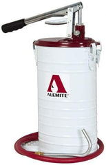 Alemite - Oil & Grease Lubrication 1 Strokes/oz Flow Steel, Aluminum & Stainless Steel Lever Hand Pump - For 25 Lb Container - Americas Tooling