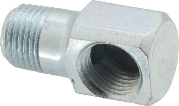 Alemite - 90° Head Angle, Grease Fitting Adapter - 1" Overall Height, 7/16" Shank Length - Americas Tooling