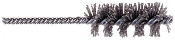 Osborn - 1" Long x 1/4" Diam Steel Tube End Fitting Brush - 6-3/8" OAL, 0.005" Wire Diam - Americas Tooling