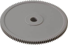 Made in USA - 48 Pitch, 2-1/4" Pitch Diam, 2.292" OD, 108 Tooth Spur Gear - 1/8" Face Width, 1/4" Bore Diam, 39/64" Hub Diam, 20° Pressure Angle, Acetal - Americas Tooling