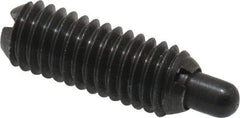 Gibraltar - M6 x 1.0, 16mm Thread Length, 4mm Plunger Projection, Steel Threaded Spring Plunger - 3.02mm Max Plunger Diam, 0.23 Kg Init End Force, 2.72 Kg Final End Force - Americas Tooling