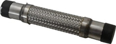 Made in USA - 12" OAL, 1-1/2" ID, 465 Max psi, Flexible Metal Hose Assembly - Americas Tooling