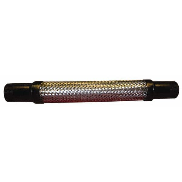 Made in USA - 12" OAL, 2-1/2" ID, 930 Max psi, Flexible Metal Hose Assembly - Americas Tooling