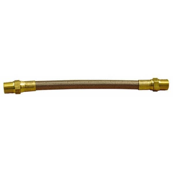 Made in USA - 12" OAL, 1/2" ID, 1,500 Max psi, Flexible Metal Hose Assembly - Americas Tooling