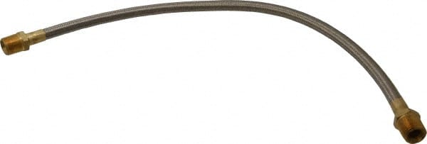 Made in USA - 24" OAL, 1/2" ID, 1,500 Max psi, Flexible Metal Hose Assembly - Americas Tooling