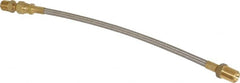 Made in USA - 12" OAL, 1/4" ID, 3,000 Max psi, Flexible Metal Hose Assembly - Americas Tooling